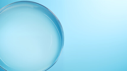 Obraz premium Abstract glass bubble crystal ball on blue background.