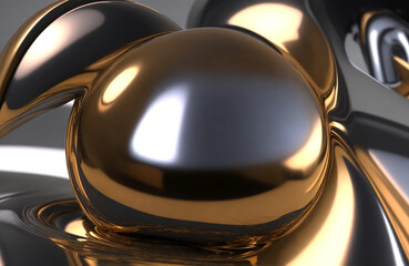 3D view of metallic surface