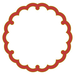 シンプルな和風のフレーム、中華風、ベクター