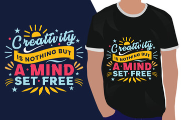 creativity is nothing but a mindset free motivation quote or t shirts design