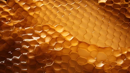 Fotobehang texture nid d'abeille, généré par IA © Marvin Dgn