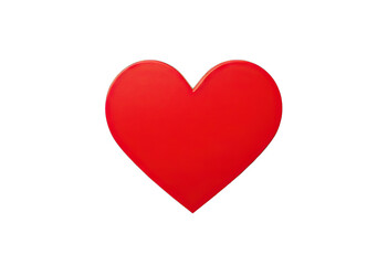 valentine day, smooth red heart isolated png on transparent background