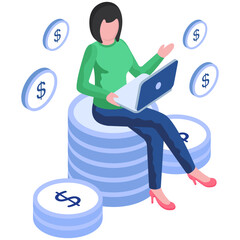 A beautiful design illustration of investor