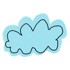 Blue cloud drawing
