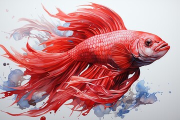Obraz na płótnie Canvas red and yellow fish