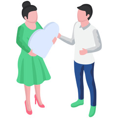 Perfect design illustration of love discussion