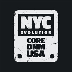 New york NYC stylish t-shirt and apparel abstract design. Vector print, typography, poster