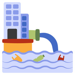 Premium download icon of wastewater