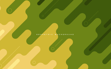 Abstract dynamic background green diagonal rounded geometric shape design