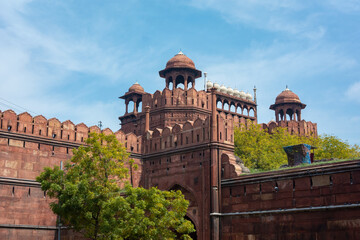 Fototapeta na wymiar Lal Qila - Red Fort in Delhi, India. UNESCO World Heritage Site