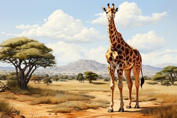 Obraz premium giraffe in the savannah