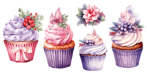 pink and purple lavender cupcakes