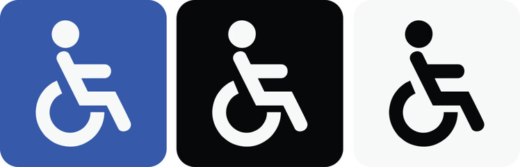 disabled people / international symbol of access on a wall