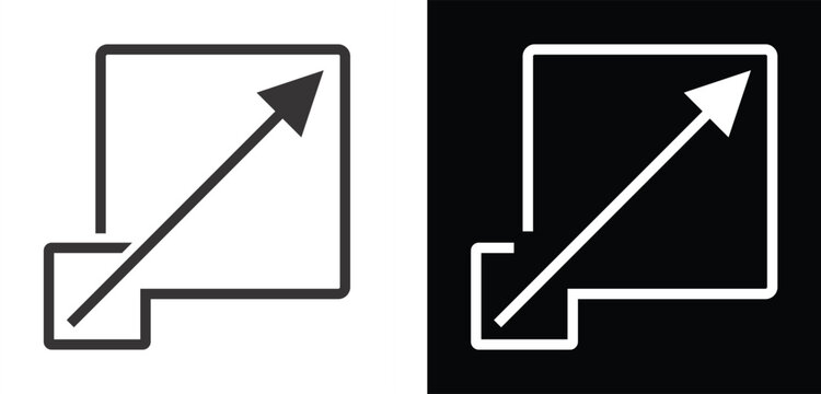 Scalability or scalable system line art vector icon for apps and websites