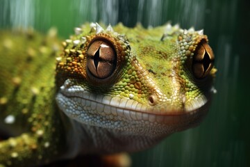 A detailed view of a lizard's face and eyes. Perfect for nature enthusiasts and educational materials