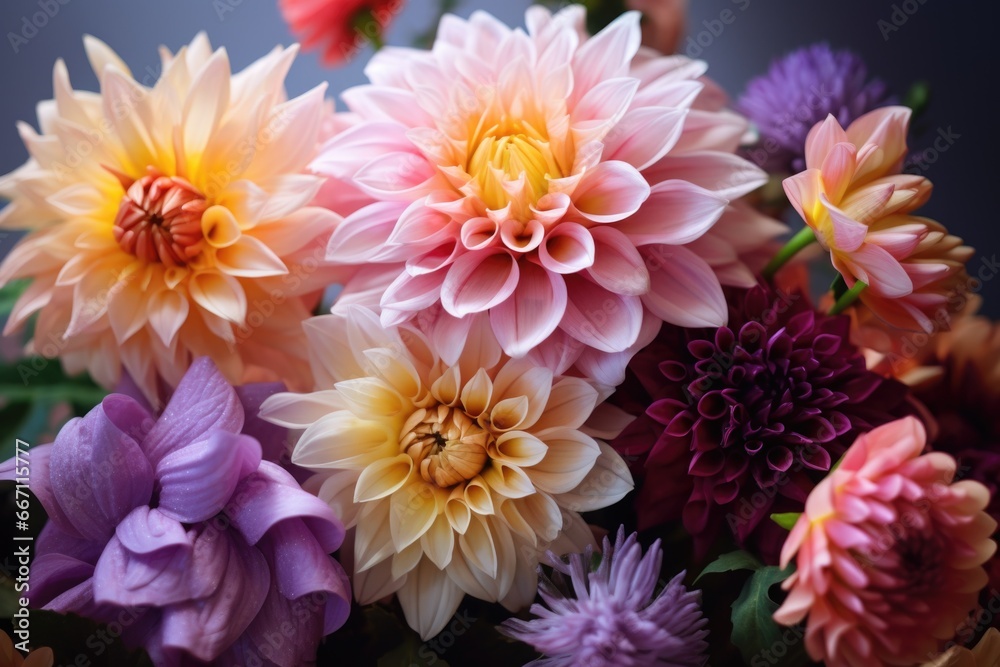 Poster a beautiful arrangement of flowers in a vase. perfect for adding a touch of nature to any space