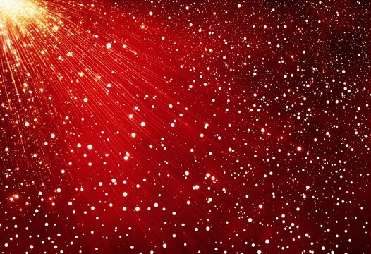 beautiful golden sparkle on a red background - design for christmas cards and more