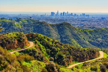 Glasschilderij Verenigde Staten Exploring the Hollywood Hills: Griffith Observatory and LA Skyline