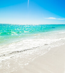 Turquoise sea under a shining sun in Guadeloupe