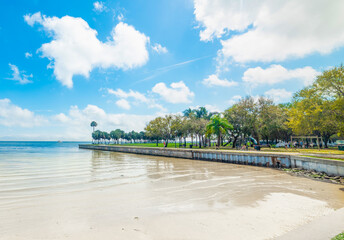 Vinoy park shore in Saint Petersburg on a sunny day