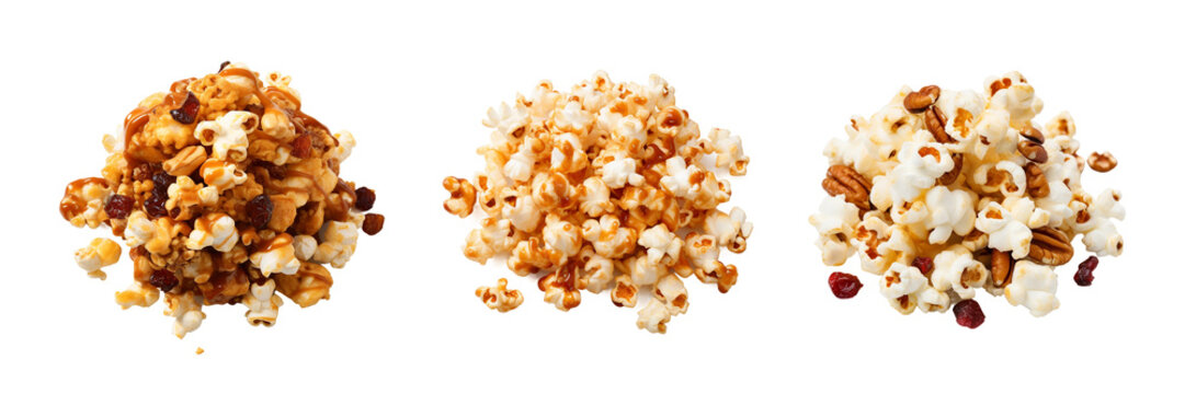 Gourmet Popcorn, transparent background, isolated image, generative AI
