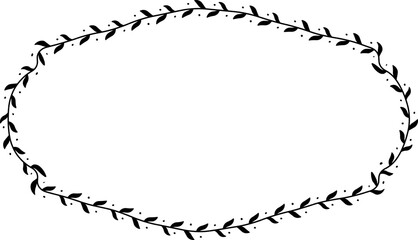 Rectangle Frame laurel wreath silhouette black horizontal vintage frames flower floral leaf border Botanical laurel ornate art leaf Elements design border retro badge decoration element isolated decor