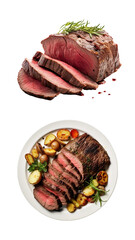 Chateaubriand, transparent background, isolated image, generative AI
