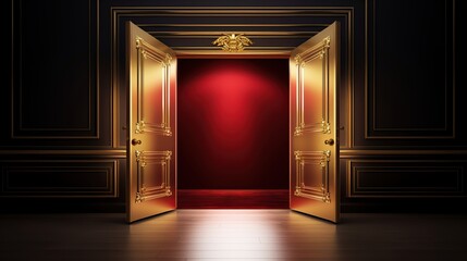 Luxury golden ornamental doors - obrazy, fototapety, plakaty