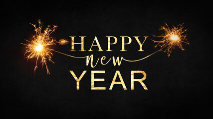 HHAPPY NEW YEAR 2024 - Festive silvester New Year's Eve Sylvester Party concept background greeting...