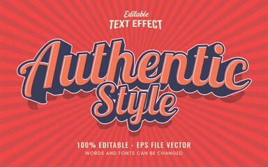 Vintage editable text effect free vector	
