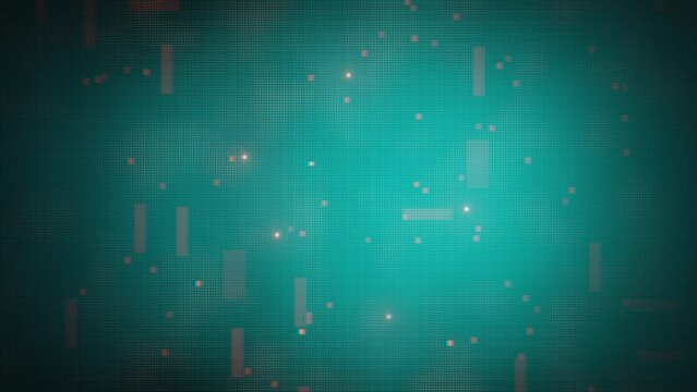 Digital computer screen of spaceship with grid pattern and glitch effect, motion abstract futuristic, cosmos and sci-fi style background