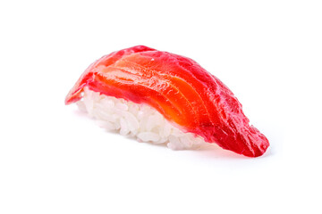 appetizing sushi with smoked salmon on a white background for a food delivery site 1