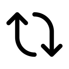 Short Loop Arrow Line Icon