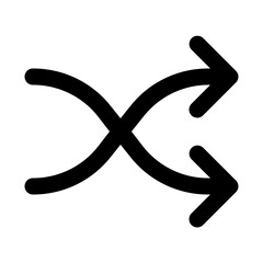 Shuffle Arrow Line Icon