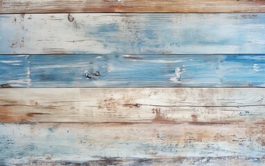 Grungy painted wood textured background. Multicolored old wooden texture. Pastel blue and beige colors.
