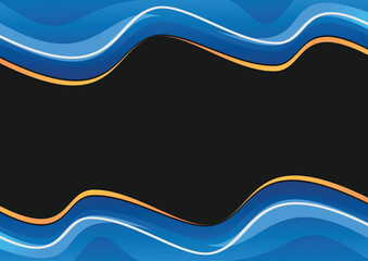 abstract wave blue background design