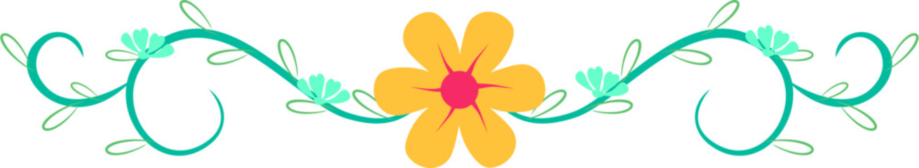 Floral Divider Border