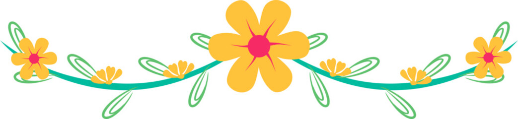 Floral Divider Border