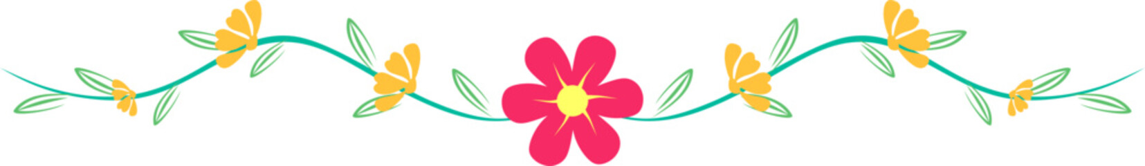 Floral Divider Border