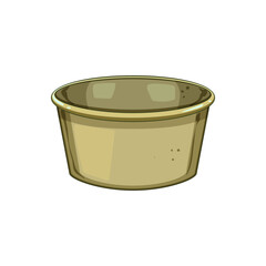 bucket basin plastic cartoon. bowl utensil, equipment handle, single tub bucket basin plastic sign. isolated symbol vector illustration