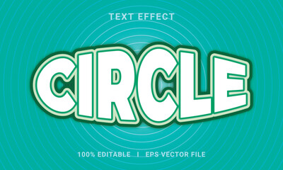 Modern editable circle text effect 3d text effect