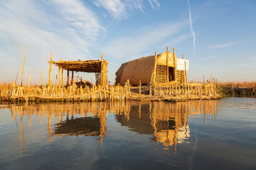 Mudhif, the traditional house of Marsh arabs aka madan. Iraq