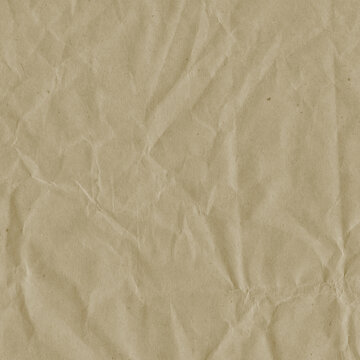Recycled crumpled yellow paper texture background. Royalty high-quality free stock photo image of Wrinkled and creased abstract backdrop, wallpaper with copy space, top view
