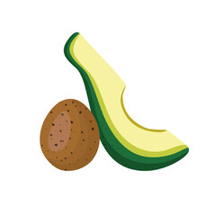 Green Avocado Vektor 