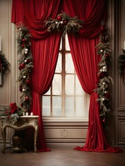 Christmas digital backdrop, new years winter decorations