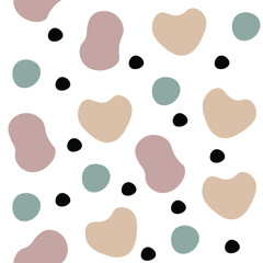 Grunge memphis seamless pattern with pastel colored drops. Scandinavian style wallpaper for textures.