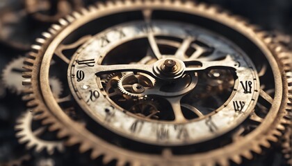Altes Uhrwerk in Nahaufnahme