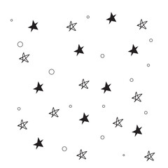 Modern Minimal Geometric Black Star Pattern. Vector Star Pattern Background