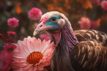 Portrait of a turkey - Generative AI