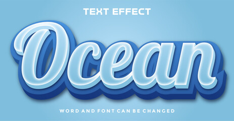 Ocean editable text effect